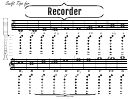 Recorder Finger Chart