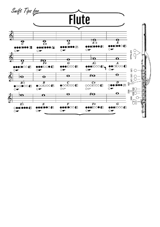 Flute Finger Chart Printable pdf