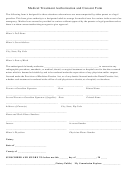 Medical Treatment Authorization And Consent Form