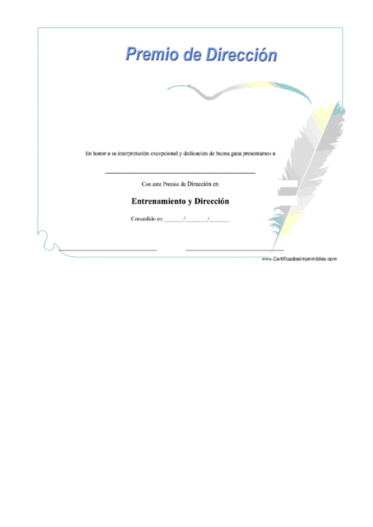 Leadership Award Certificate Template Printable pdf