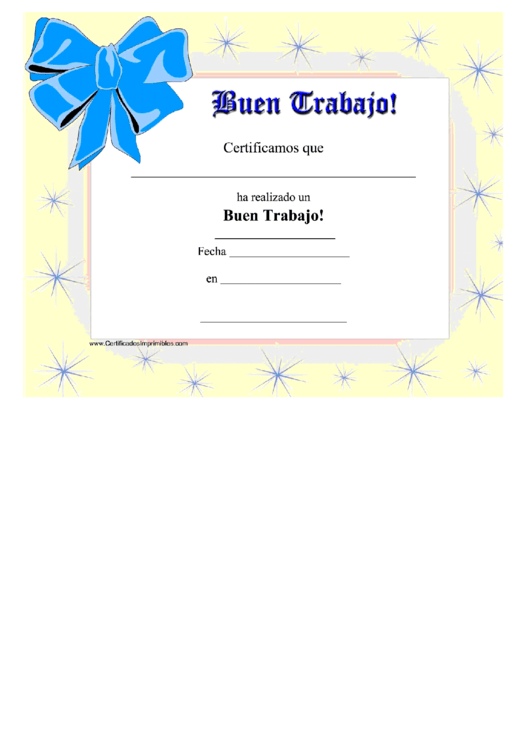 Good Job Certificate Ribbon Printable pdf