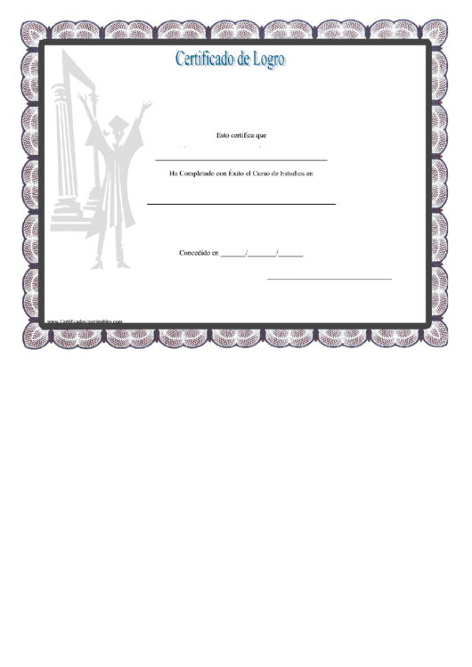 Graduate Certificate Of Achievement Template Printable pdf