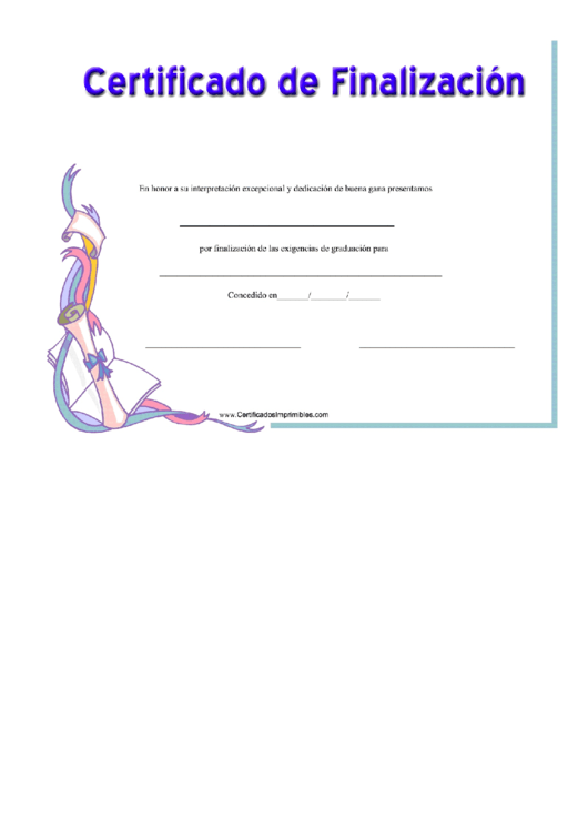 Certificate Of Completion Template Printable pdf