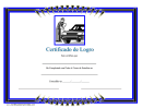 Mechanic Certificate Of Achievement Template