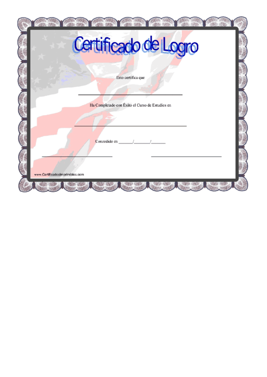 Course Completion Certificate Of Achievement Template Printable pdf