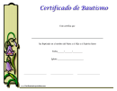 Baptism Certificate - Lily - Spanish, Male