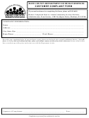 Customer Complaint Form - Department Of Human Services Dane County