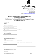 Notice Of Commencement Of Building Work And Appointment Of The Pca - Kirrawee Nsw Printable pdf