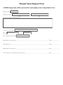 Manual Check Request Form Template