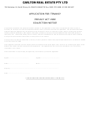 Carlton Real Estate Application Form