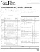 Requisition For Specimen Containers And Supplies - Public Health Ontario
