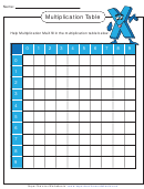 9x9 Multiplication Chart Worksheet
