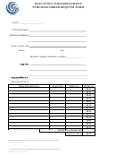 Education For Employment Purchase Order Request Form