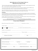 Amendments To Purchase Order Or Blanket Purchase Order Form