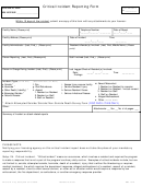 Critical Incident Reporting Form
