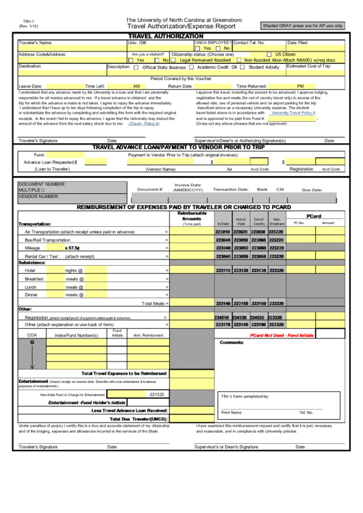 Travel Authorization/expense Report