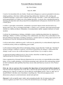 Personal Mission Statement Template