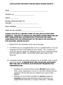 Application For Wootton National Honor Society