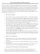 Law School Personal Statement Samples