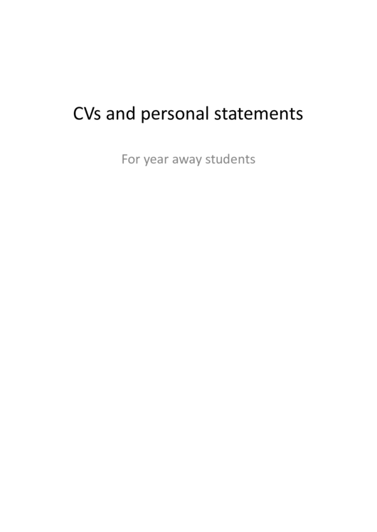 Personal Statement Samples Printable pdf