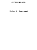 Fillable Product Exclusivity Agreement Printable pdf