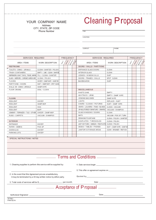 Top Cleaning Proposal Templates free to download in PDF format