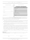 Affidavit And Bill Of Sale For A Non-nfa Firearm