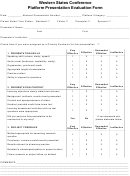 Platform Presentation Evaluation Form