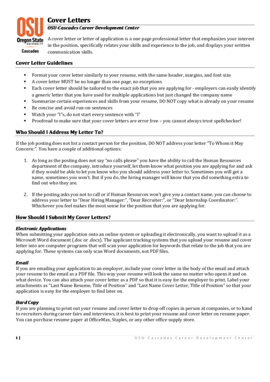 Cover Letter Outline Template With Instructions Printable Pdf Download
