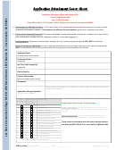 Application Attachment Cover Sheet