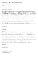 Sample Letter On How To Reply To A Complaint Letter