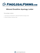 Missed Deadline Apology Letter