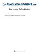 Overcharge Refund Letter