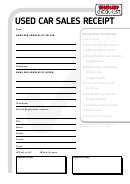 Used Car Sales Receipt Template