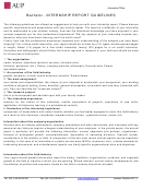 Aup Bachelor - Internship Report Guidelines Printable pdf
