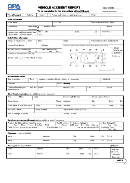 2023 Car Accident Report Form Fillable Printable Pdf And Forms Handypdf ...