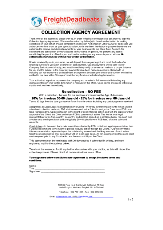 Collection Authorization Letter (cal)