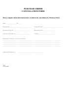 Purchase Order Cancellation Form