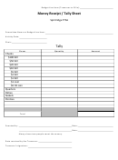 Money Receipt/tally Sheet Template