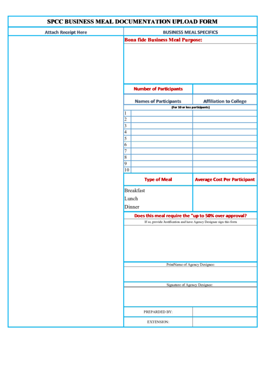 Spcc Business Meal Documentation Upload Form