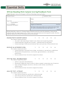 Official Reading Work Sample Scoring/feedback Form