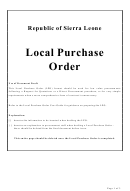 Local Purchase Order Printable pdf