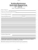 Building Maintenance Work Order Request Form