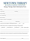 Energy Therapy Client Information Form
