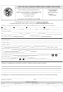 Employee Complaint Form Bureau Of Contract Administration - City Of La