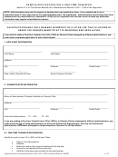 Application For A One-time Transfer - Province Of Manitoba