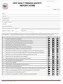 Cfn-1031 Upf Daily Trench Safety Report Form - Y-12 Printable pdf