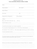 Sample Volunteer Application Form - Friends Of Yates