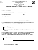 Form Poa (rev. 05/16) - Power Of Attorney / Authorization Of Agent Form