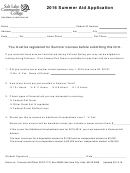 Summer Aid Application Form